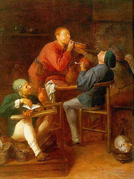 Adriaen Brouwer The Smokers or The Peasants of Moerdijk oil painting image
